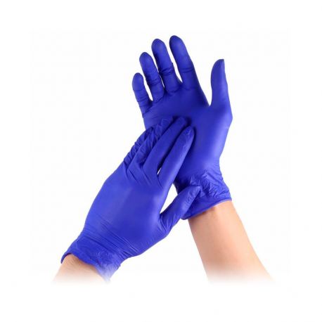 Перчатки нитриловые неопудренные синие, размер M (50 шт/уп, 1.5 г/м²)