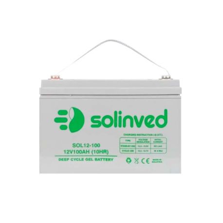 Акумуляторна батарея SOLINVED 100-12 GEL 12V 100 Ah (330 x 173 x 218), 30.4 kg Grey Q1/48